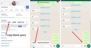 ترفندهای جذاب واتس آپ در ارسال پیام خالی برای شوخی با دوستان