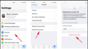 واتساپ: آموزش حذف اکانت واتس آپ در ios،kaios و اندروید(Delete Account)