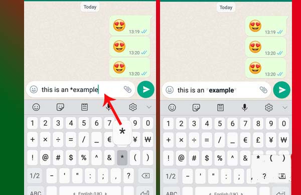 واتساپ : آموزش تغییر سبک نوشتن پیام واتساپ (بولد کردن متن )