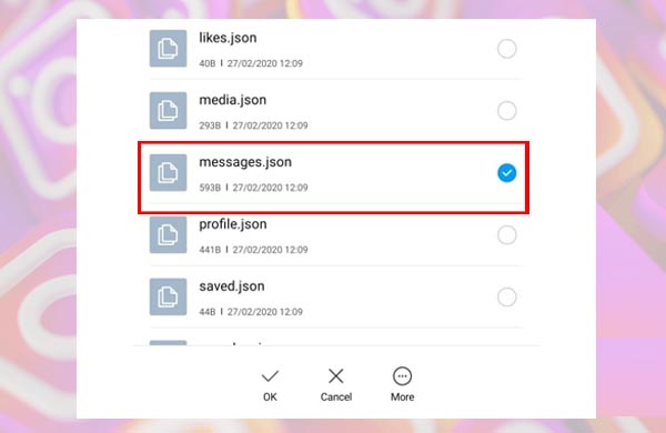 اینستاگرام :آموزش بازیابی پیام های حذف شده در دایرکت