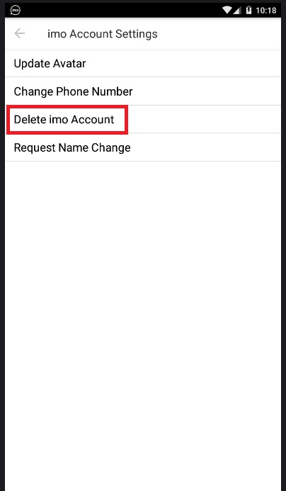 ایمو :آموزش حذف حساب اکانت ایمو IMO