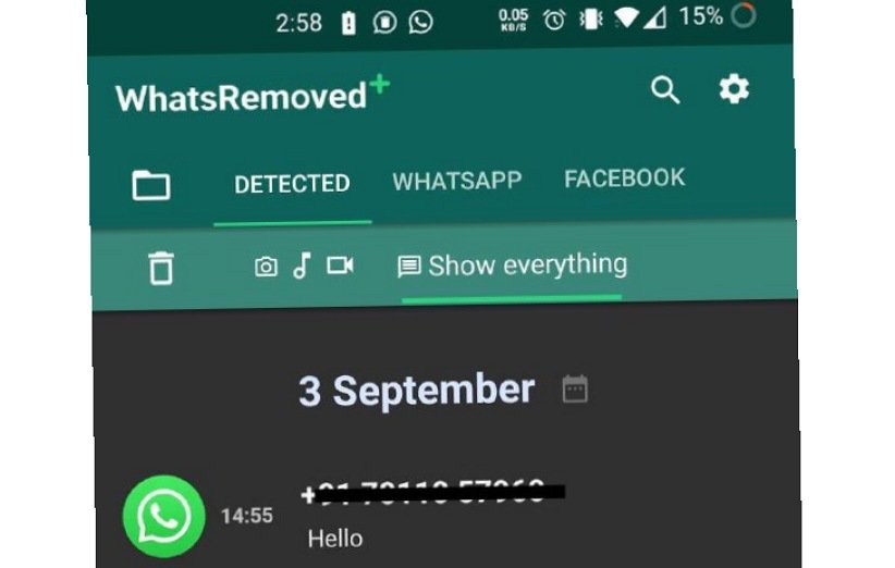 واتساپ :طریقه خواندن پیامی که فرستنده حذف و پاک کرده است.