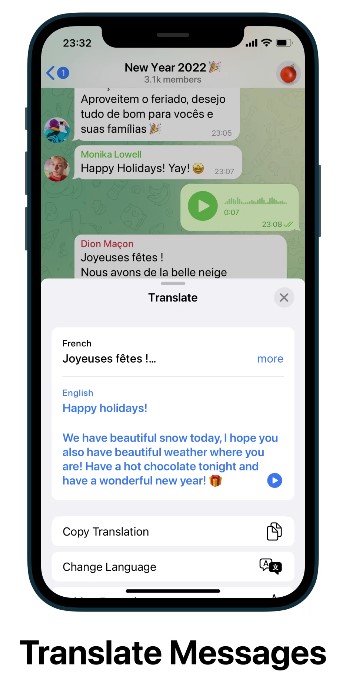 تلگرام :آپدیت ۸.۴ با ویژگی ترجمه پیام، Reaction و جلوگیری از اسپول
